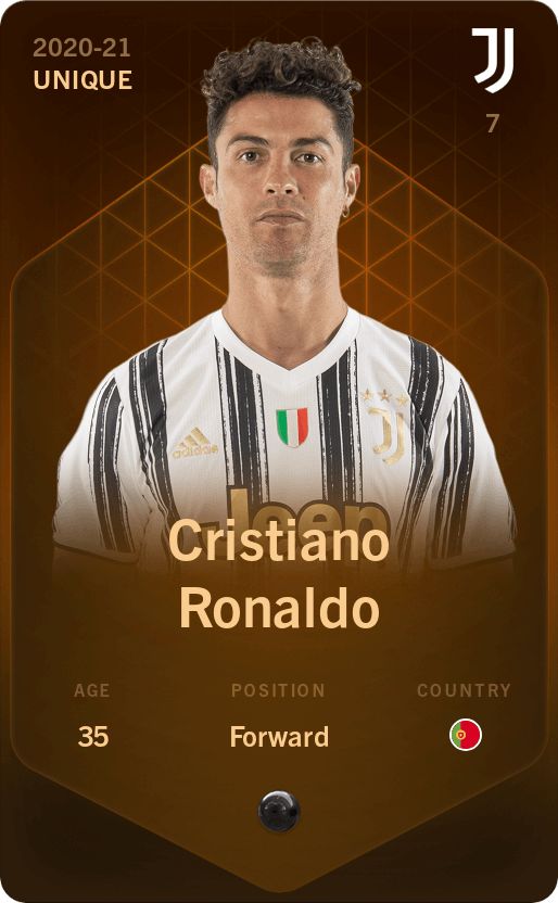 Cristiano Ronaldo Unique trading card from Sorare NFT game