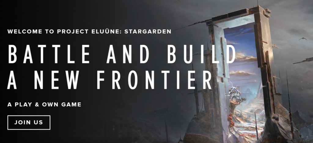 Project Eluüne’s StarGarden's website front page